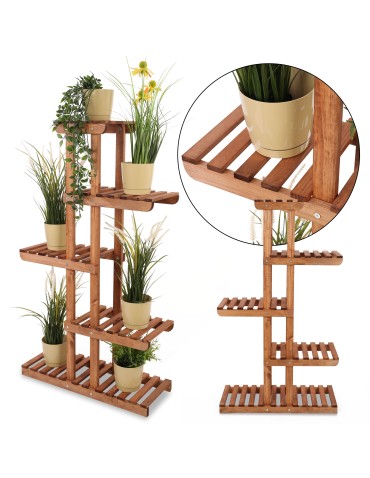 Drewniany stojak na kwiaty kwietnik regał na doniczki sosnowy stojak EKO - product 2