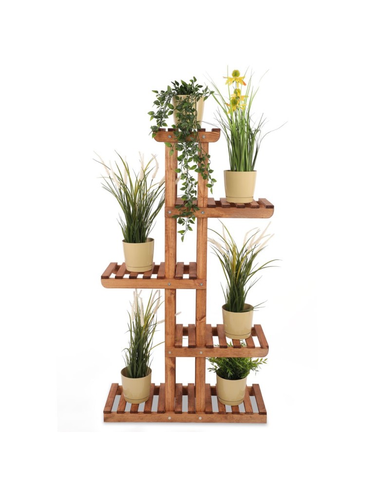 Kwietniki i donice - Drewniany stojak na kwiaty kwietnik regał na doniczki sosnowy stojak EKO - product MODO24.PL 6