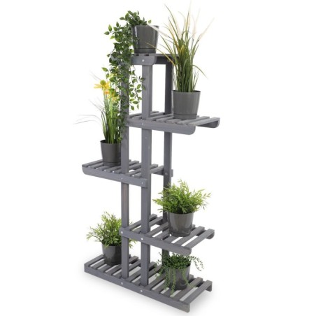 Drewniany stojak na kwiaty kwietnik regał na doniczki sosnowy stojak DUŻY