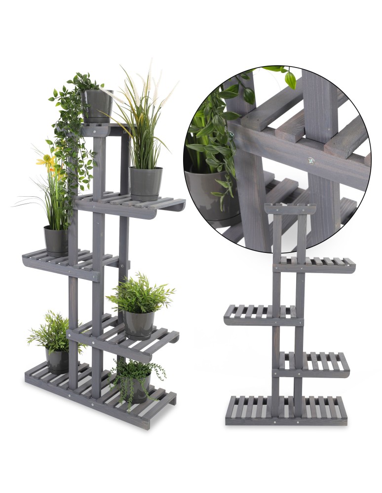 Kwietniki i donice - Drewniany stojak na kwiaty kwietnik regał na doniczki sosnowy stojak DUŻY - product MODO24.PL 2