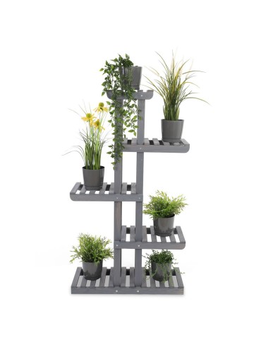 Kwietniki i donice - Drewniany stojak na kwiaty kwietnik regał na doniczki sosnowy stojak DUŻY - product 6