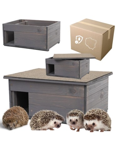 Domek dla jeża - domek lęgowy, budka, schron, gniazdo dla jeży TRWAŁY DUŻY