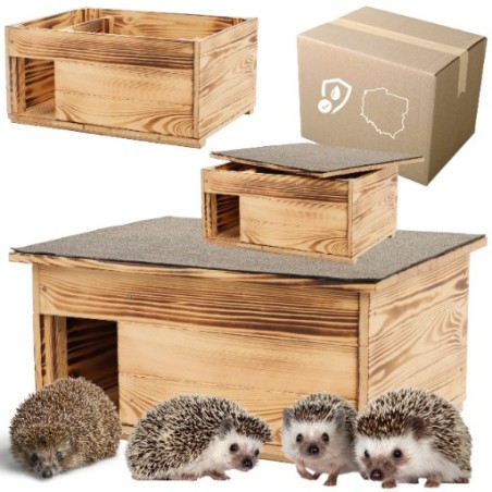 Domek dla jeży - domek lęgowy, budka, schron, gniazdo dla jeży - SOLIDNY DUŻY