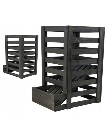 Drewniany regał na warzywa RZ01 - Szary