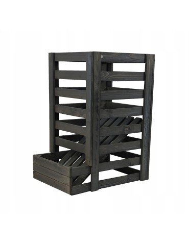 Dom i ogród - Drewniany regał na warzywa RZ01 - Szary - product 3