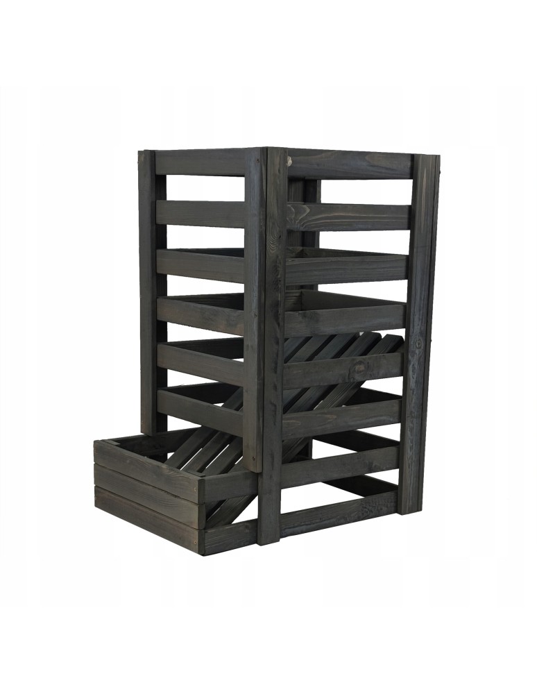 Dom i ogród - Drewniany regał na warzywa RZ01 - Szary - product MODO24.PL 3