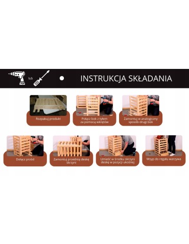 Dom i ogród - Drewniany regał na warzywa RZ01 - Szary - product 8