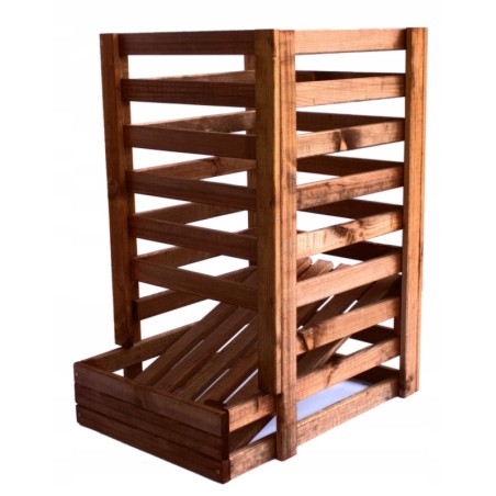 Drewniany regał na warzywa RZ01 - Brązowy