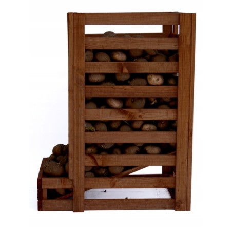 Drewniany regał na warzywa RZ01 - Brązowy