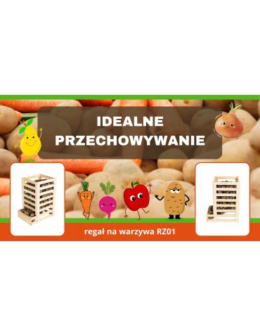 Dom i ogród - Drewniany regał na warzywa RZ01 - Naturalny - product 5