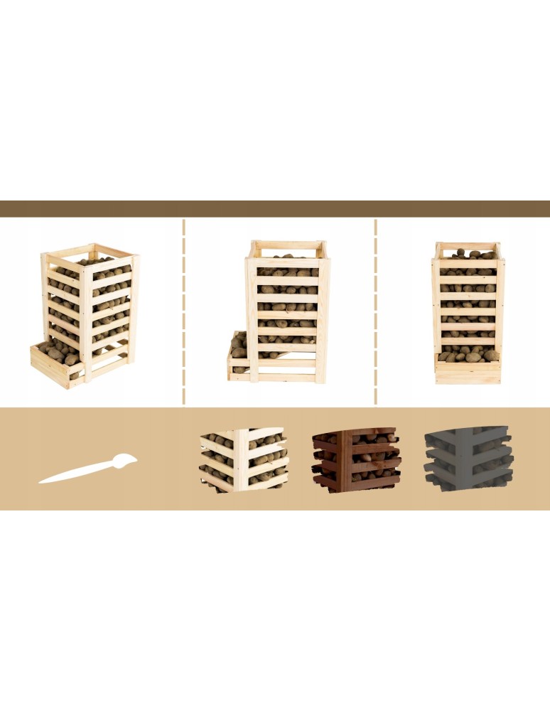 Dom i ogród - Drewniany regał na warzywa RZ01 - Naturalny - product MODO24.PL 7