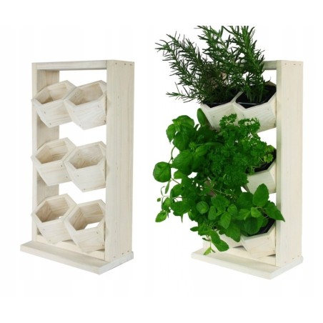 Drewniany ziołownik wertykalny RD-8/2x3 - Natur