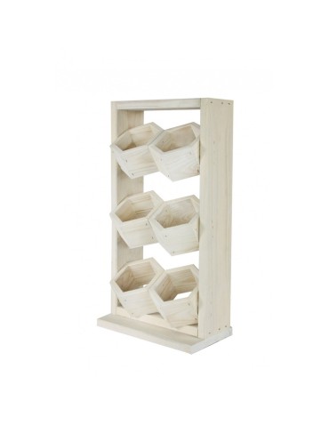 Kwietniki i donice - Drewniany ziołownik wertykalny RD-8/2x3 - Natur - product 3