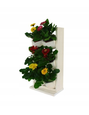 Kwietniki i donice - Drewniany ziołownik wertykalny RD-8/2x3 - Natur - product 4