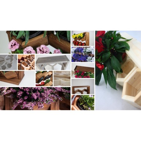 Drewniany ziołownik wertykalny RD-8/2x3 - Natur