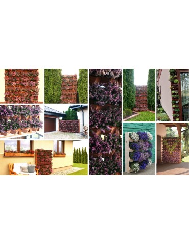 Kwietniki i donice - Drewniany ziołownik wertykalny RD-8/2x3 - Natur - product 9