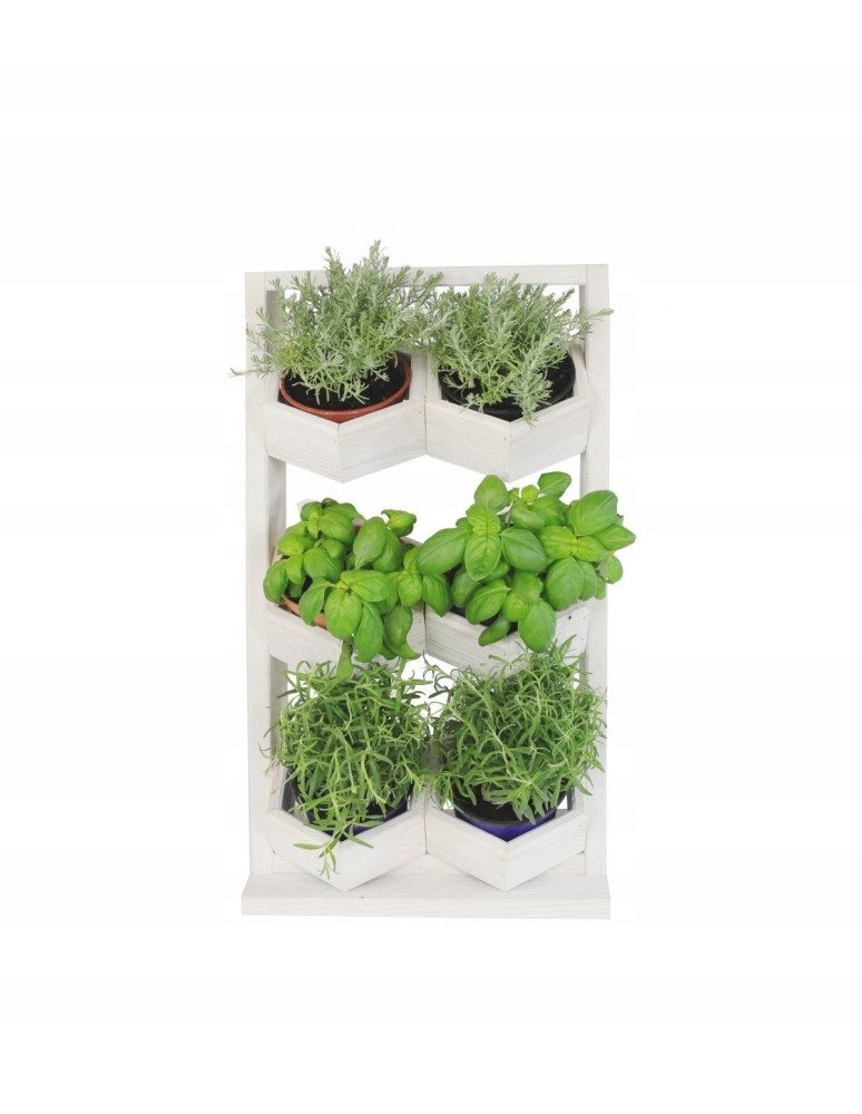 Kwietniki i donice - Drewniany ziołownik wertykalny RD-8/2x3 - Natur - product MODO24.PL 10