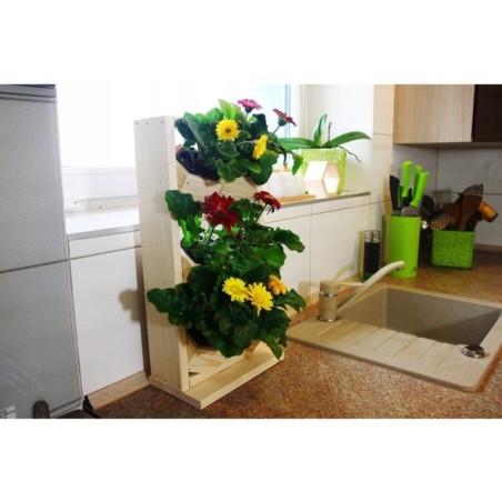 Drewniany ziołownik wertykalny RD-8/2x3 - Natur