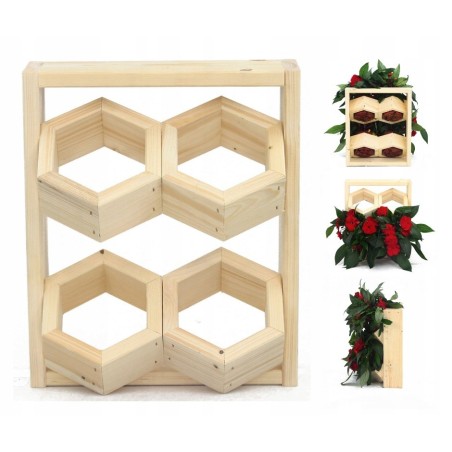 Drewniany ziołownik wertykalny RD-8/2x2 - Natur