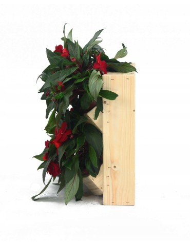 Kwietniki i donice - Drewniany ziołownik wertykalny RD-8/2x2 - Natur - product 5