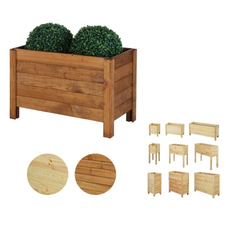 Drewniana Skrzynia na 2 Donice /szer. 68cm/Regulacja Dna/ RDS – Brązowa