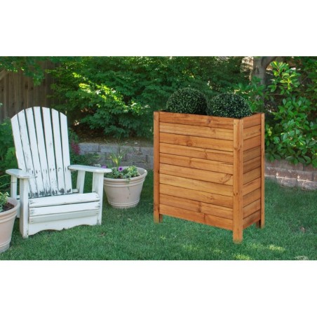 Drewniana Skrzynia na 2 Donice /szer. 68cm/Regulacja Dna/ RDS – Brązowa