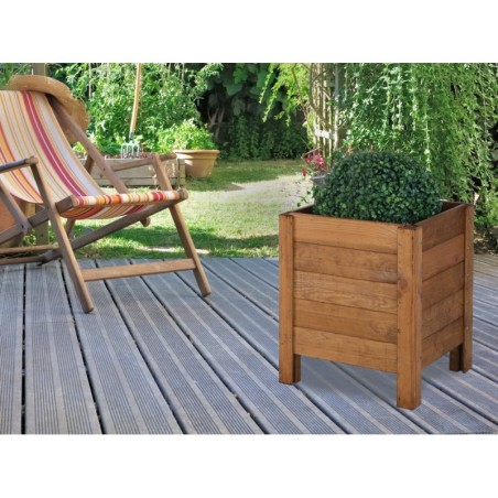 Drewniana Skrzynia na 2 Donice /szer. 68cm/Regulacja Dna/ RDS – Brązowa