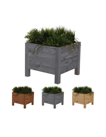 Drewniana donica RD-DNC /34x40x40cm/ Szara