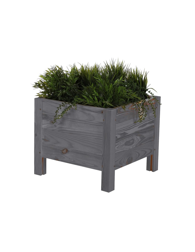 Dom i ogród - Drewniana donica RD-DNC /34x40x40cm/ Szara - product MODO24.PL 3