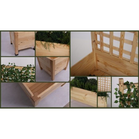 Drewniana donica RD-DNC /34x40x40cm/ Szara