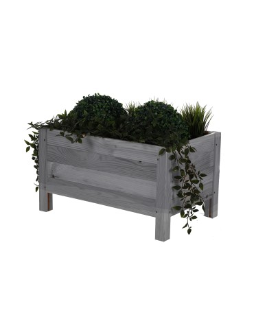 Drewniana donica RD-DNC /34x60x40cm/ Szara