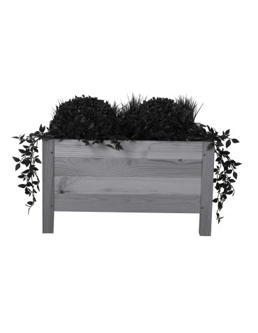 Dom i ogród - Drewniana donica RD-DNC /34x60x40cm/ Szara - product 9