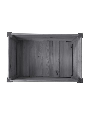 Dom i ogród - Drewniana donica RD-DNC /34x60x40cm/ Szara - product 10