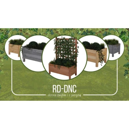 Drewniana donica RD-DNC /34x80x40cm/ Szara