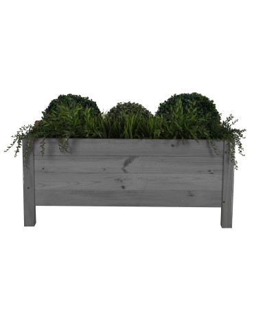 Dom i ogród - Drewniana donica RD-DNC /34x80x40cm/ Szara - product 4