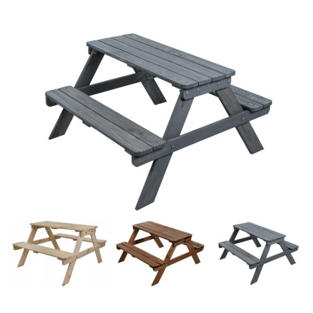 Stół piknikowy z ławkami stół ogrodowy drewniany stolik dla dzieci 1-4 lat