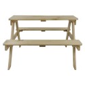 Stół piknikowy z ławkami stół ogrodowy drewniany stolik dla dzieci 1-4 lat