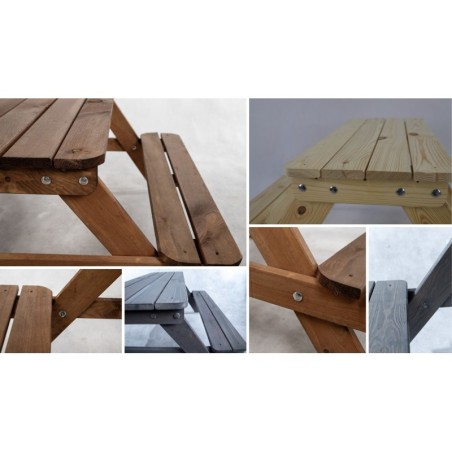 Stół piknikowy z ławkami stół ogrodowy drewniany stolik dla dzieci 1-4 lat