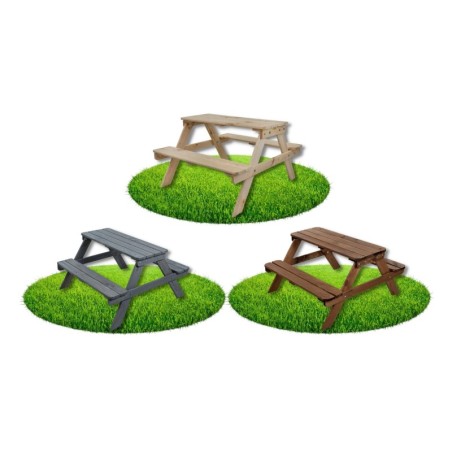 Stół piknikowy z ławkami stół ogrodowy drewniany stolik dla dzieci 1-4 lat