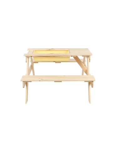 Skrzynie i ławki - Drewniany stół piknikowy z pojemnikiem na piasek stolik dla dzieci z ławką - product 4