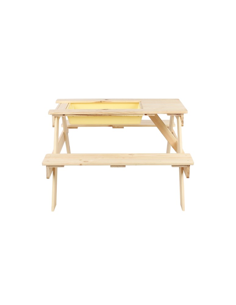 Skrzynie i ławki - Drewniany stół piknikowy z pojemnikiem na piasek stolik dla dzieci z ławką - product MODO24.PL 4