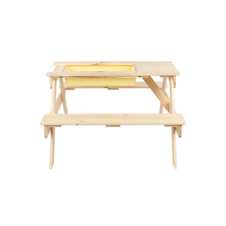 Drewniany stół piknikowy z pojemnikiem na piasek stolik dla dzieci z ławką