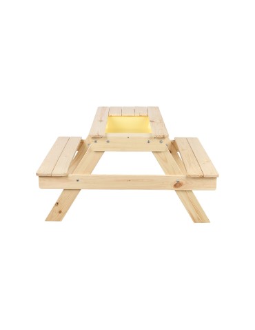 Skrzynie i ławki - Drewniany stół piknikowy z pojemnikiem na piasek stolik dla dzieci z ławką - product 5