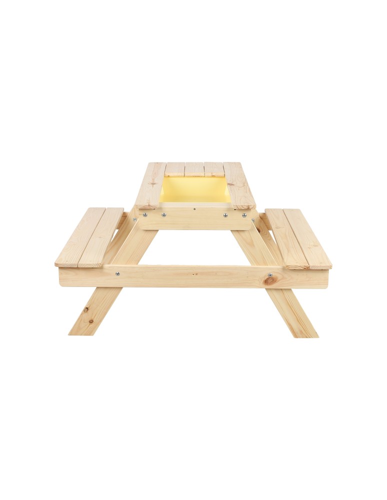 Skrzynie i ławki - Drewniany stół piknikowy z pojemnikiem na piasek stolik dla dzieci z ławką - product MODO24.PL 5