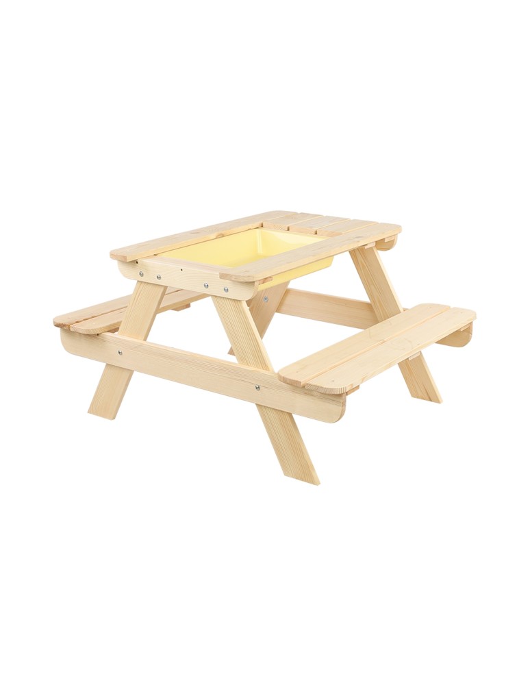 Skrzynie i ławki - Drewniany stół piknikowy z pojemnikiem na piasek stolik dla dzieci z ławką - product MODO24.PL 15
