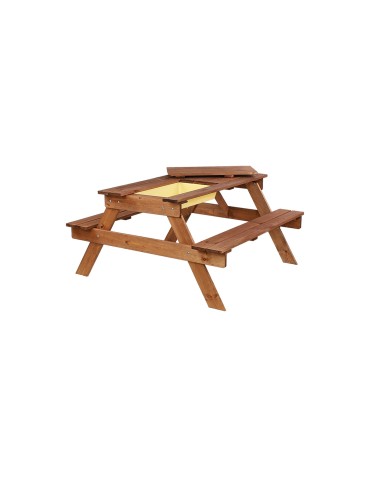 Skrzynie i ławki - Drewniany stół piknikowy z pojemnikiem na piasek stolik dla dzieci z ławką - product 3