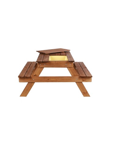 Skrzynie i ławki - Drewniany stół piknikowy z pojemnikiem na piasek stolik dla dzieci z ławką - product 5