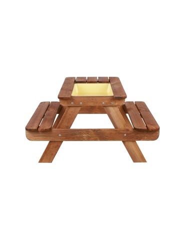 Skrzynie i ławki - Drewniany stół piknikowy z pojemnikiem na piasek stolik dla dzieci z ławką - product 15