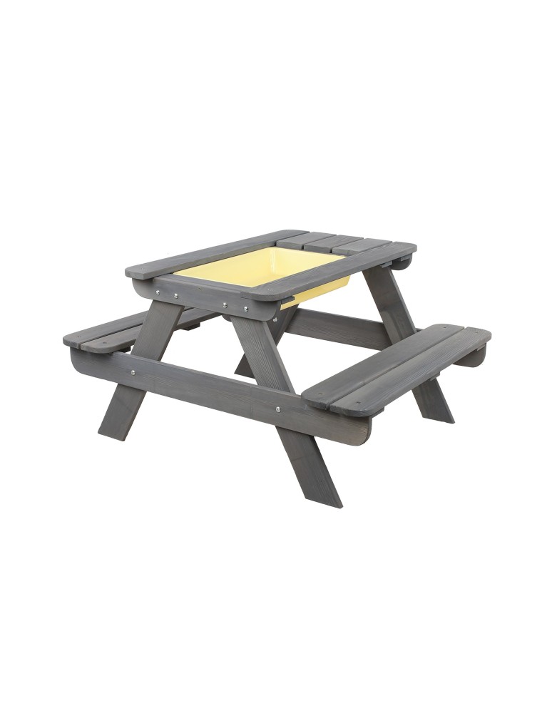 Skrzynie i ławki - Drewniany stół piknikowy z pojemnikiem na piasek stolik dla dzieci z ławką - product MODO24.PL 3