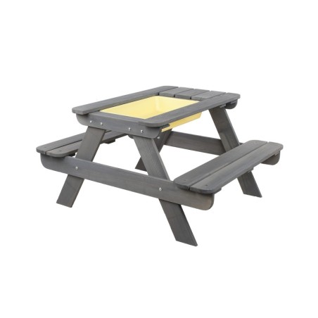 Drewniany stół piknikowy z pojemnikiem na piasek stolik dla dzieci z ławką